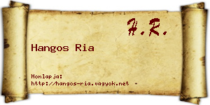 Hangos Ria névjegykártya